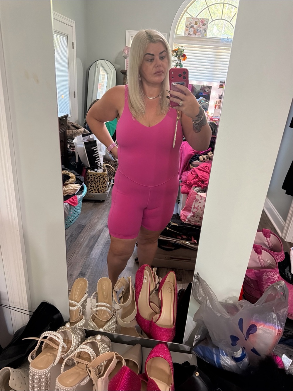 lululemon athletica Pink Sleeveless Fitted Romper